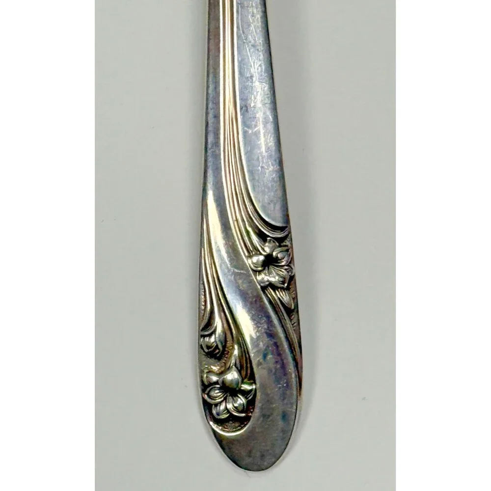 Holmes & Edwards IS‎ Romance Slotted Serving Spoon Vintage Silverplate USA Made